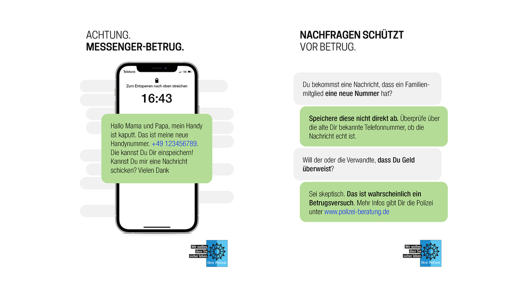 Mit diesem Statusbild will die LPI Jena auf WhatsApp vor Betrugsmaschen warnen.