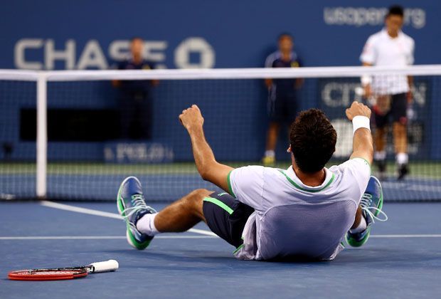 
                <strong>Finale Marin Cilic - Kei Nishikori</strong><br>
                Der Jubel bei Cilic ist riesig. Für den 25-Jährigen ist es der erste Triumph bei einem Grand-Slam-Turnier.
              
