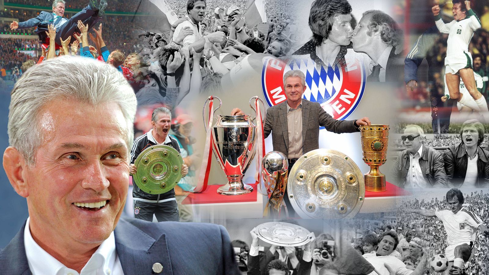 
                <strong>Legende und Gentleman: Jupp Heynckes wird 75</strong><br>
                Jupp Heynckes war als Spieler eine Gladbacher Legende, ein Weltklasse-Stürmer. Als Trainer lief er diesen Erfolgen lange hinterher, trumpfte aber im Herbst seiner Laufbahn noch einmal groß aus. Am Samstag wird "Don Jupp" 75 Jahre alt. ran.de gratuliert.
              
