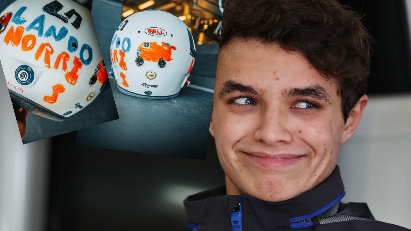 
                <strong>Sonder-Design für Lando Norris (McLaren)</strong><br>
                Für das erste Saisonrennen in Silverstone hat Lando Norris von McLaren ein ganz besonderes Helm-Design. Der Brite wird bei seinem Heimrennen mit dem Entwurf einer sechsjährigen an den Start gehen. Das Design der kleinen Eva wurde unter vielen Einsendungen als Gewinner gekürt. Vielleicht wegen des außergewöhnlichen Zeilenumbruchs im Nachnamen - ihm zu Ehren hat Norris seinen Twitter-Namen in "Lando Norri S" umbenannt. Vielleicht aber auch wegen des putzigen McLaren-Boliden mit Gesicht auf der Helm-Rückseite. Fest steht: Das Design ist ein Blickfang!
              