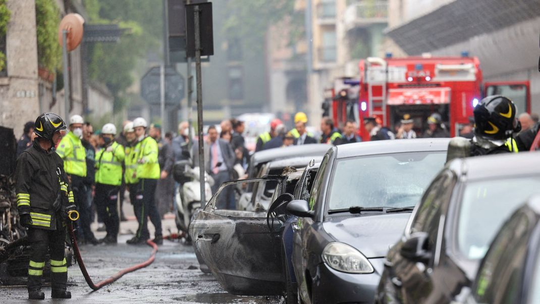 Das Feuer in Mailand ist inzwischen gelöscht.