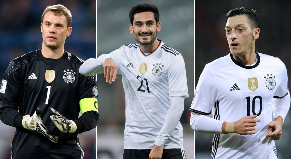 
                <strong>Das Kleinfeld-Dreamteam von Ilkay Gündogan</strong><br>
                Manchester Citys Ilkay Gündogan hat "The Bleacher Report" sein Dreamteam für das Kleinfeld genannt. Darin finden sich zahlreiche Weggefährten aus der deutschen Nationalmannschaft - und allesamt sind Weltmeister geworden.
              