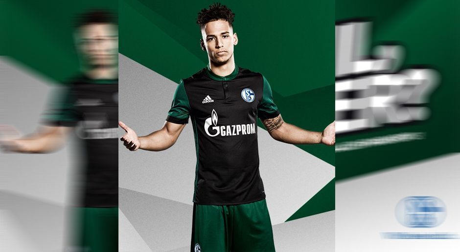 
                <strong>FC Schalke 04</strong><br>
                Der FC Schalke 04 präsentiert das Ausweichtrikot der Saison 2017/2018. Dabei sind die Farben in den Tönen des Stadtwappens von Gelsenkirchen gehalten. Auch wenn Schalke-Profi Thilo Kehrer hier nicht lächelt, sind wir uns sicher: Ihm gefällt das neue Trikot der "Knappen".
              