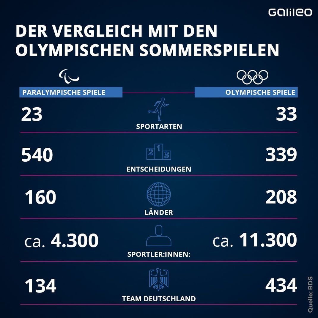 Vergleich Olympische Spiele und Paralympics
