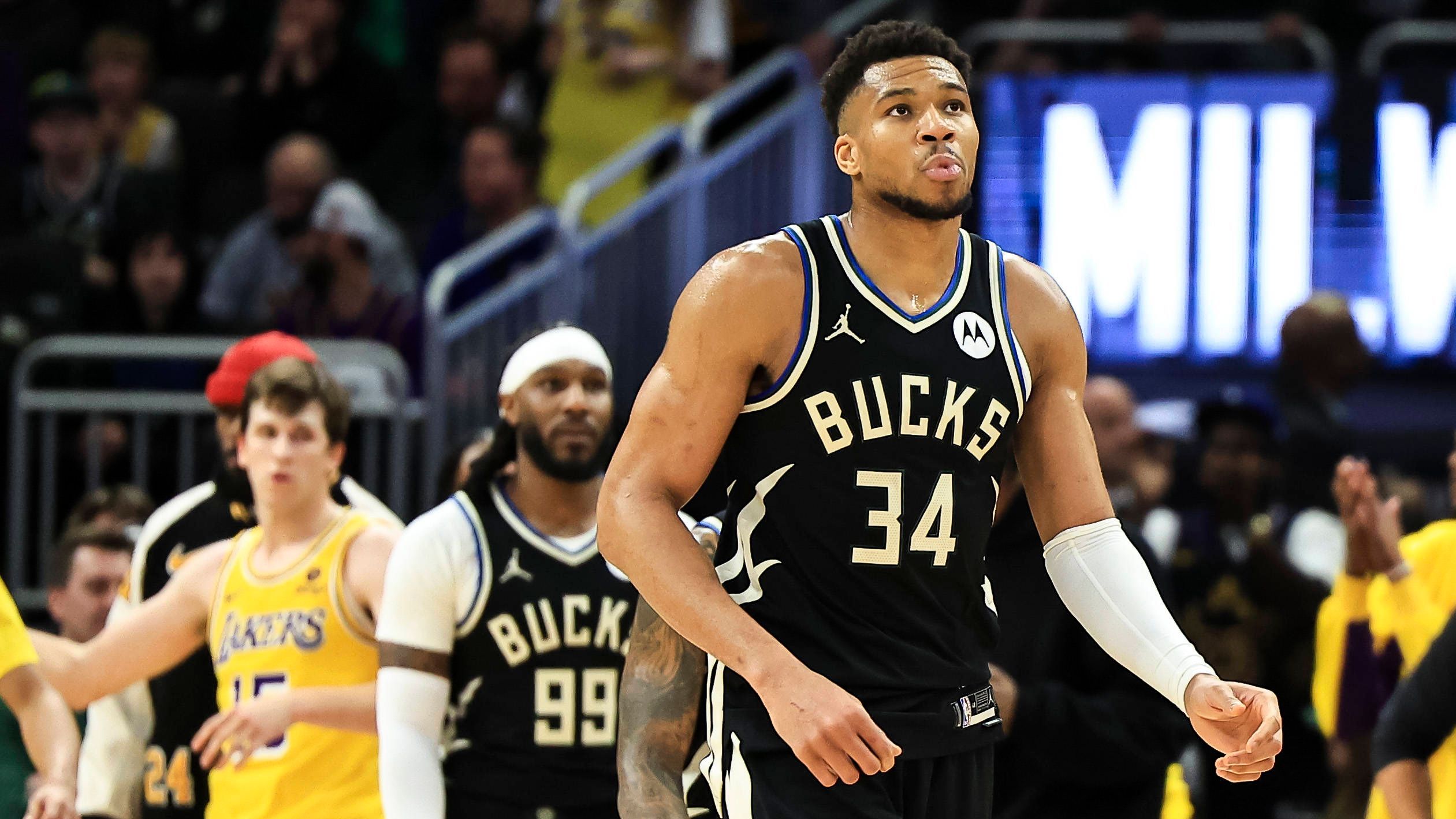 <strong>First Team: Giannis Antetokounmpo</strong><br>- Team: Milwaukee Bucks<br>- Position: Shooting Forward