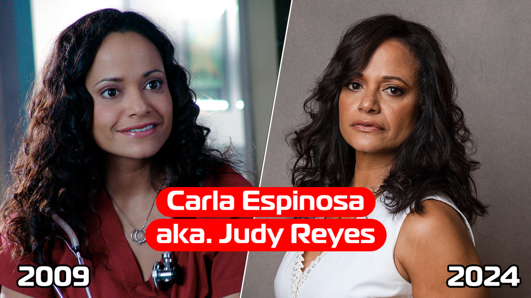 In "scrubbing" play Judy Reyes the sick woman Carla Espinosa, if you're having a hard time, then it's like this "Godzilla"- Which 1998 film is showing?