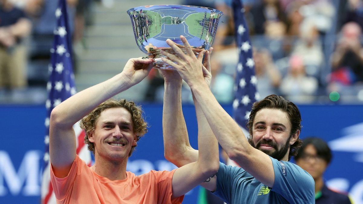 Sieger im Doppel bei den US Open 2024: Max Purcell (l.)