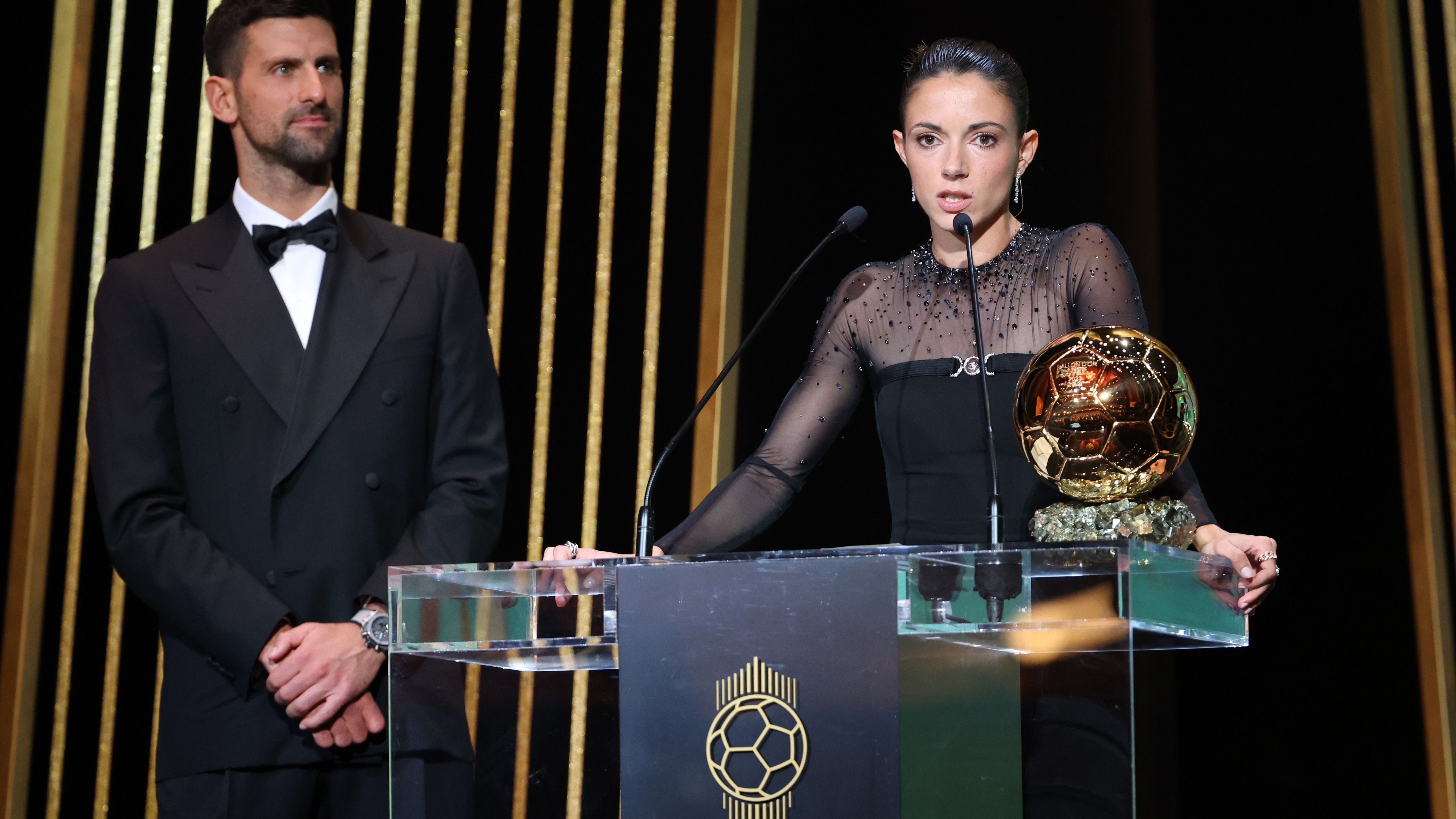 <strong>Women's Ballon d'Or: Weltfußballerin</strong><br>Aitana Bonmati Conca gewann mit Spanien die WM und mit Barcelona die Champions League. Sie wurde als beste Spielerin der WM ausgezeichnet, die Wahl zur Weltfußballerin ist also hochverdient.