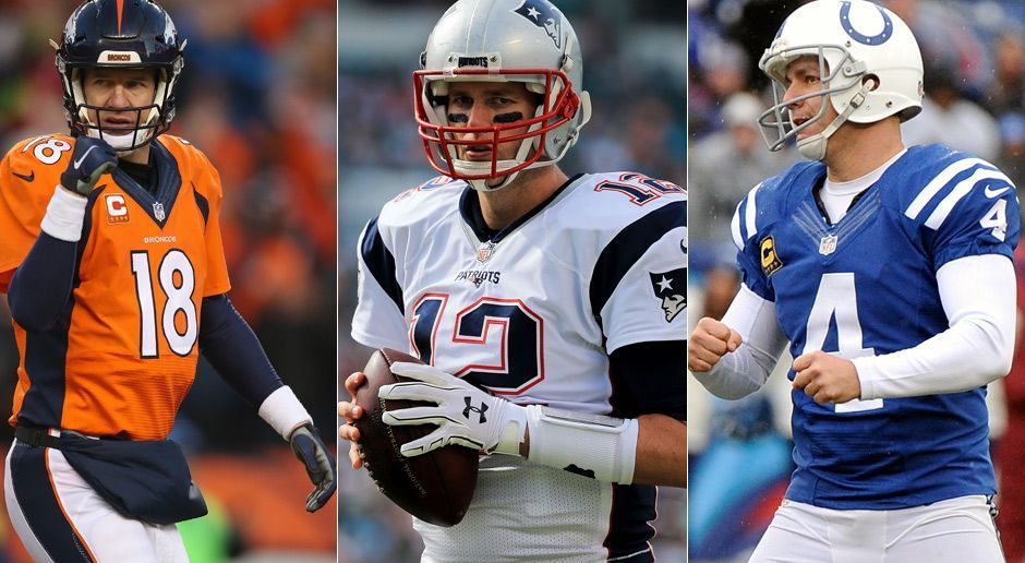 
                <strong>Manning-Brady-Vinatieri</strong><br>
                Es ist nicht einfach, sich in der NFL für die Playoffs zu qualifizieren. Um auf eine beträchtliche Anzahl von Playoff-Spielen zu kommen, muss man ein außergewöhnlicher Spieler in einem starken Team sein. ran.de zeigt euch die Top10 der Spieler mit den meisten Playoff-Einsätzen.
              