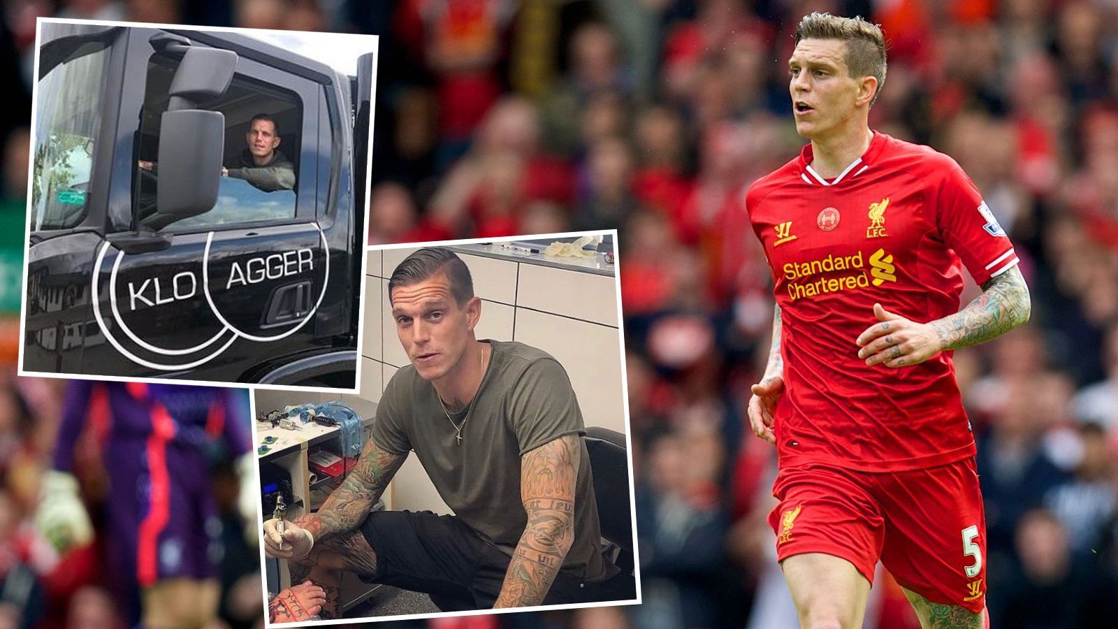 <strong>Daniel Agger</strong><br>
                In Liverpool war Daniel Agger einst ein beinharter Innenverteidiger. Seitdem hat Agger  gleich mehrere Berufswege für sich entdeckt. Bereits 2013 gründete Agger zusammen mit seinem Bruder Marco und einem weiteren Freund ein Abwasserunternehmen und taufte die Firma auf den Namen "KloAgger". Zudem investierte er in das Tattoo-Unternehmen "Tattoodo". 