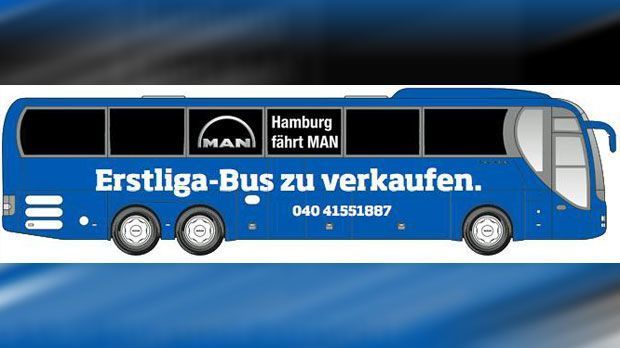 
                <strong>HSV-Mannschaftsbus: Fan-Kreationen</strong><br>
                Der Hamburger SV will zusammen mit Partner MAN mit der Möglichkeit zur Mitgestaltung des neuen Mannschaftsbuses eine Brücke zu den Fans bauen. Neben einigen ernst gemeinten Vorschlägen kamen aber auch viele lustige Kreationen dabei raus. Immer wieder thematisiert wird das Relegationsglück der Hanseaten.
              