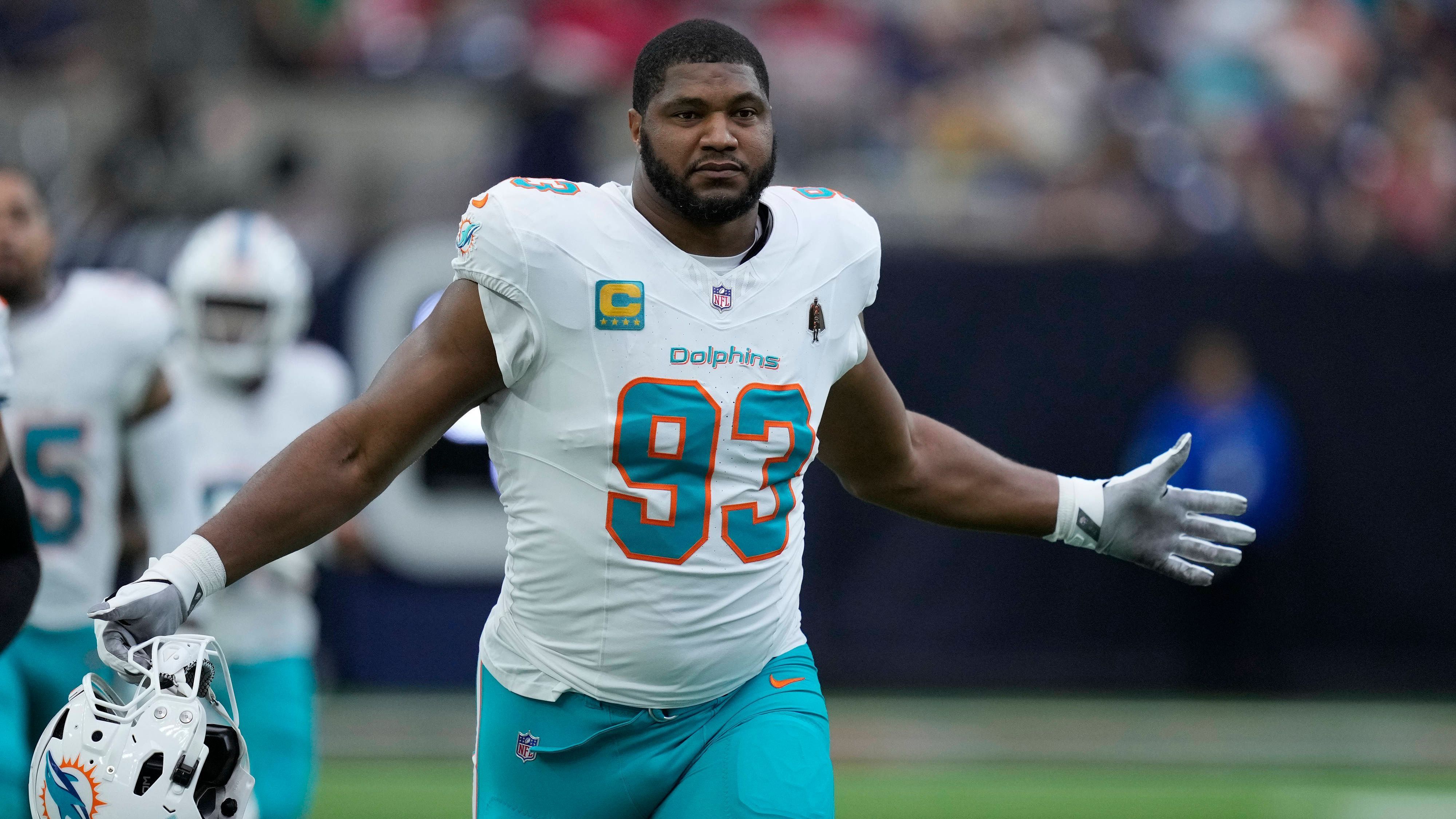 <strong>Sacks</strong><br>1. Cameron Jordan: 121,5 Sacks<br>2. Calais Campbell (im Bild): 110,5 Sacks<br>3. T.J. Watt: 108,0 Sacks
