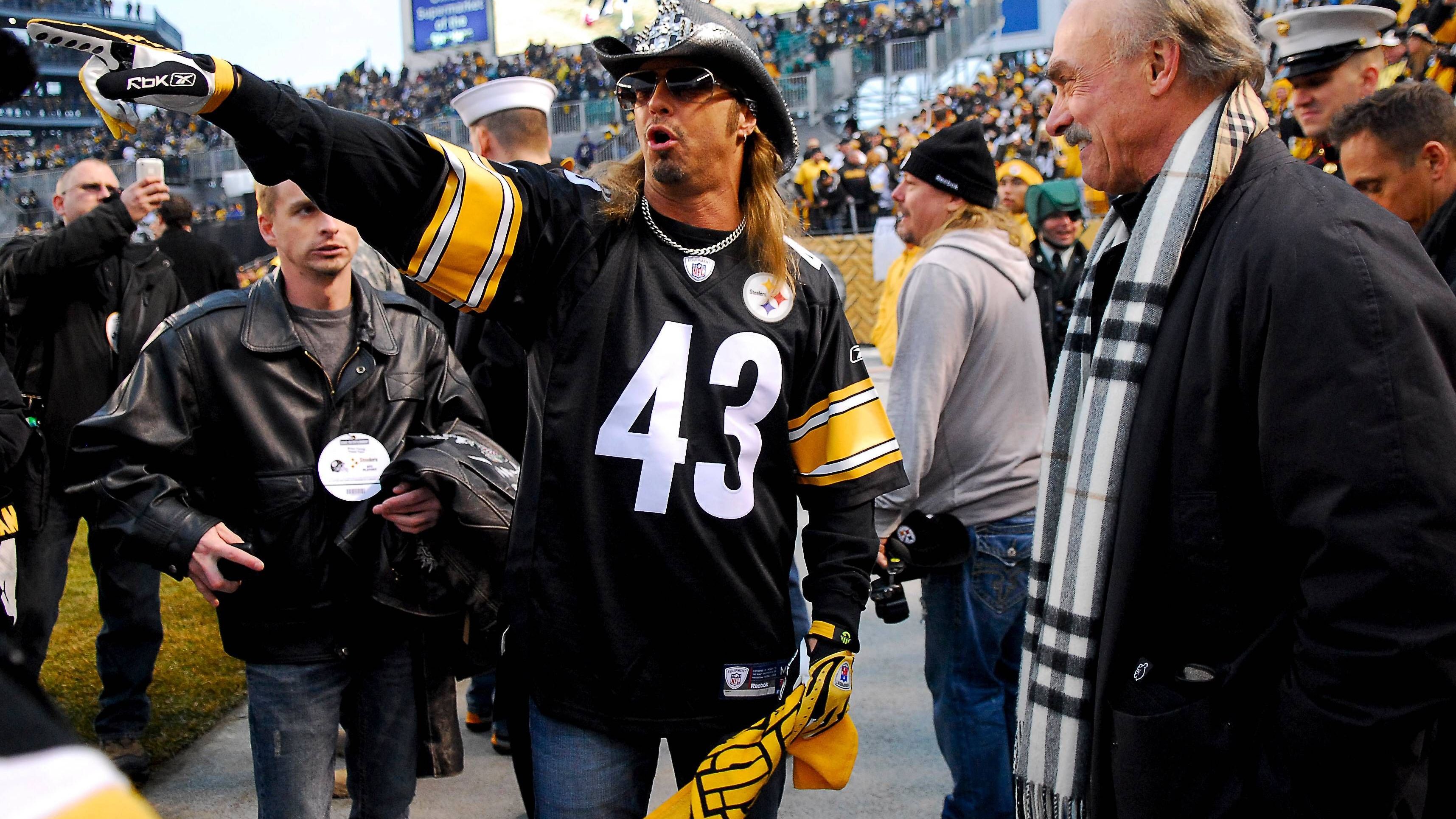 <strong>Bret Michaels (Pittsburgh Steelers)</strong><br>Der US-amerikanische Rockstar Bret Michaels ist Riesen-Fan der Pittsburgh Steelers.