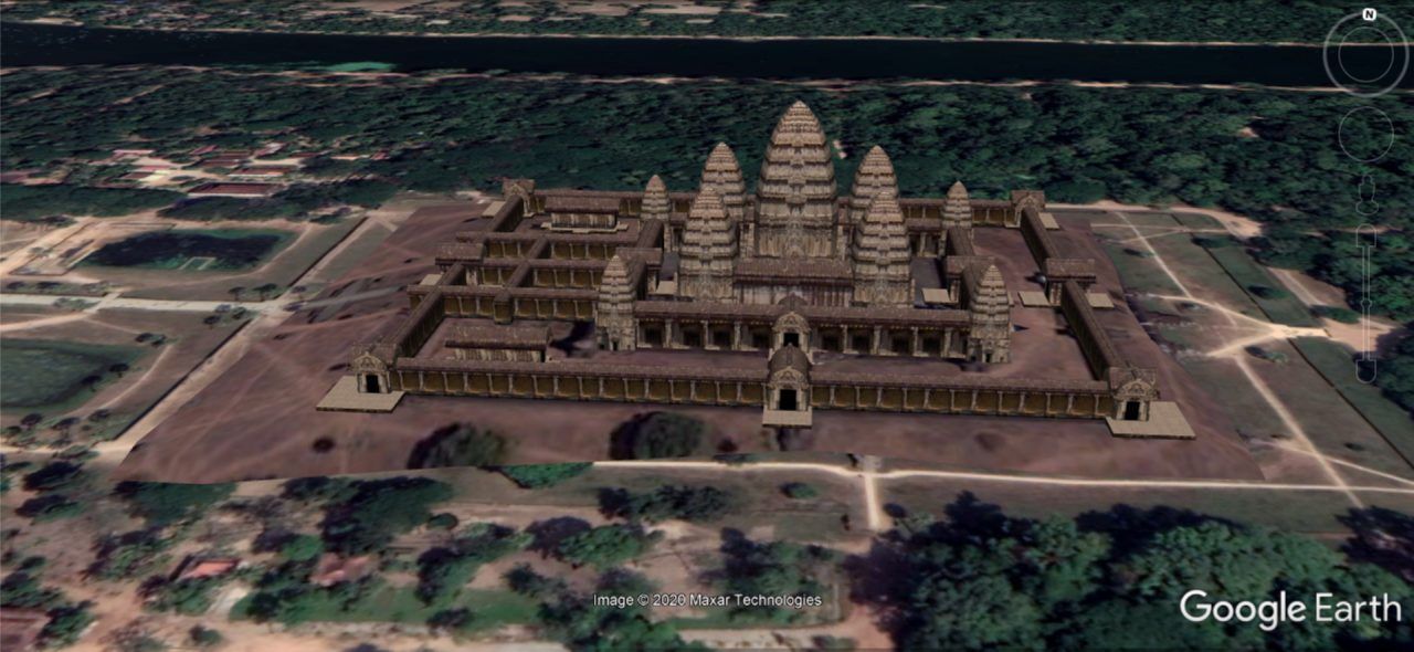 13 Stunden Flug von Deutschland aus oder einen Mausklick entfernt liegt die Tempelanlage von Angkor Wat (Kambodscha). Das Weltkulturerbe darf auf Google Earth natürlich nicht fehlen.