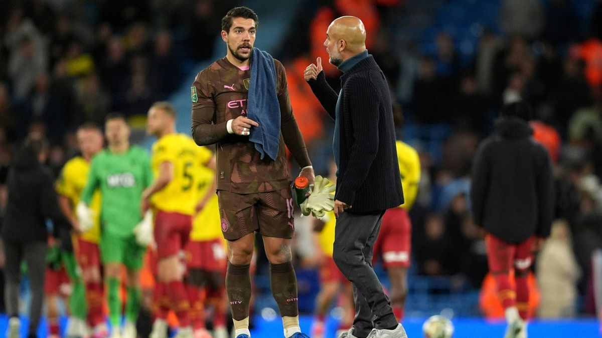 Stefan Orgeta im Gespräch mit Pep Guardiola