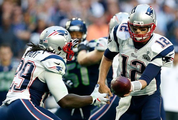 
                <strong>Blount-Läufe</strong><br>
                Während Russel Wilson vor allem auf Läufe seines Runningbacks Marshawn Lynch setzte, versuchte es Tom Brady auf der Gegenseite mit Lagarrette Blount.
              