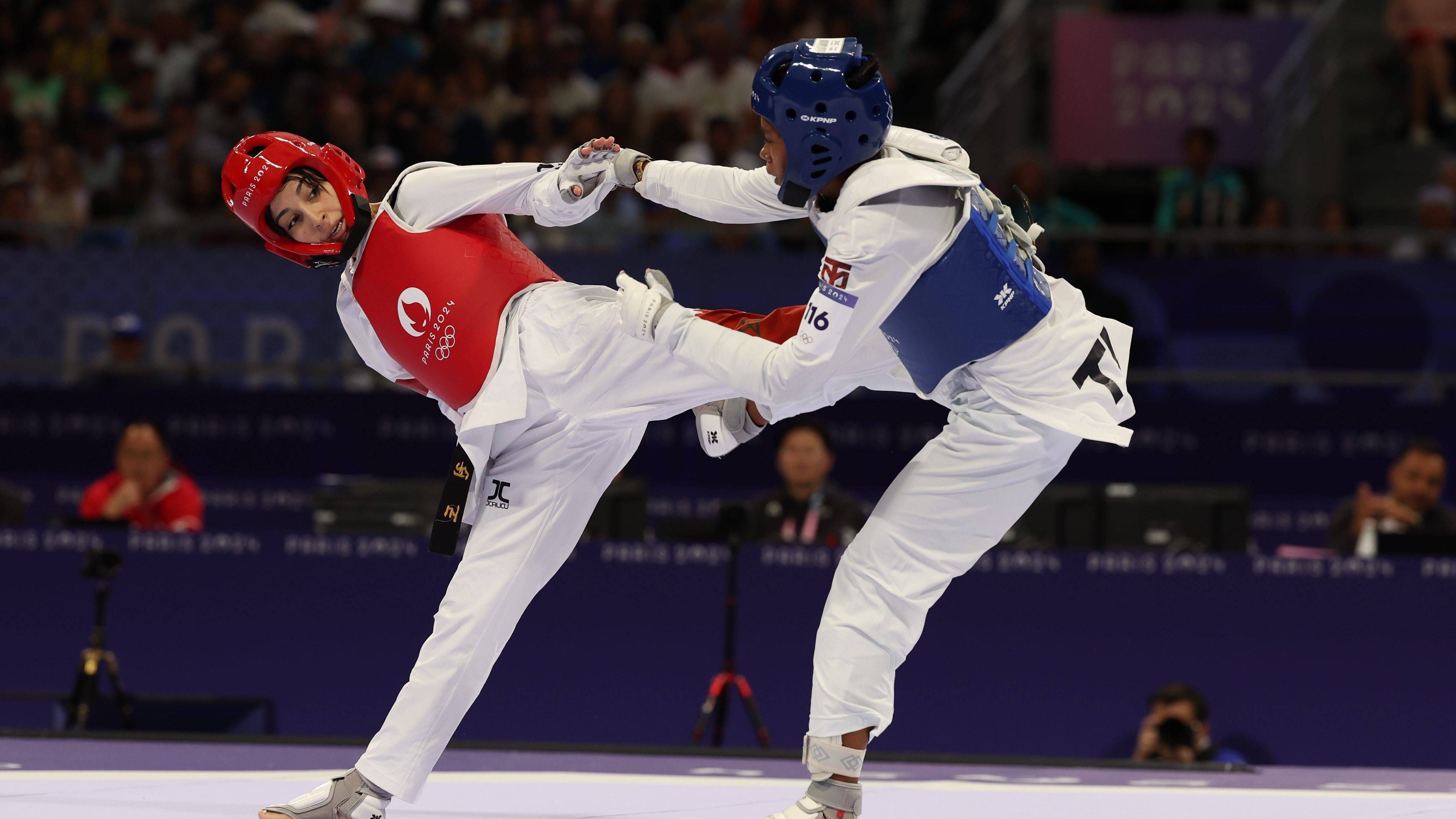 <strong>Olympia 2024: Die besten Bilder des zwölften Tages</strong><br>Eine dieser Sportarten, die man fast ausschließlich bei Olympia zu sehen bekommt: Taekwondo