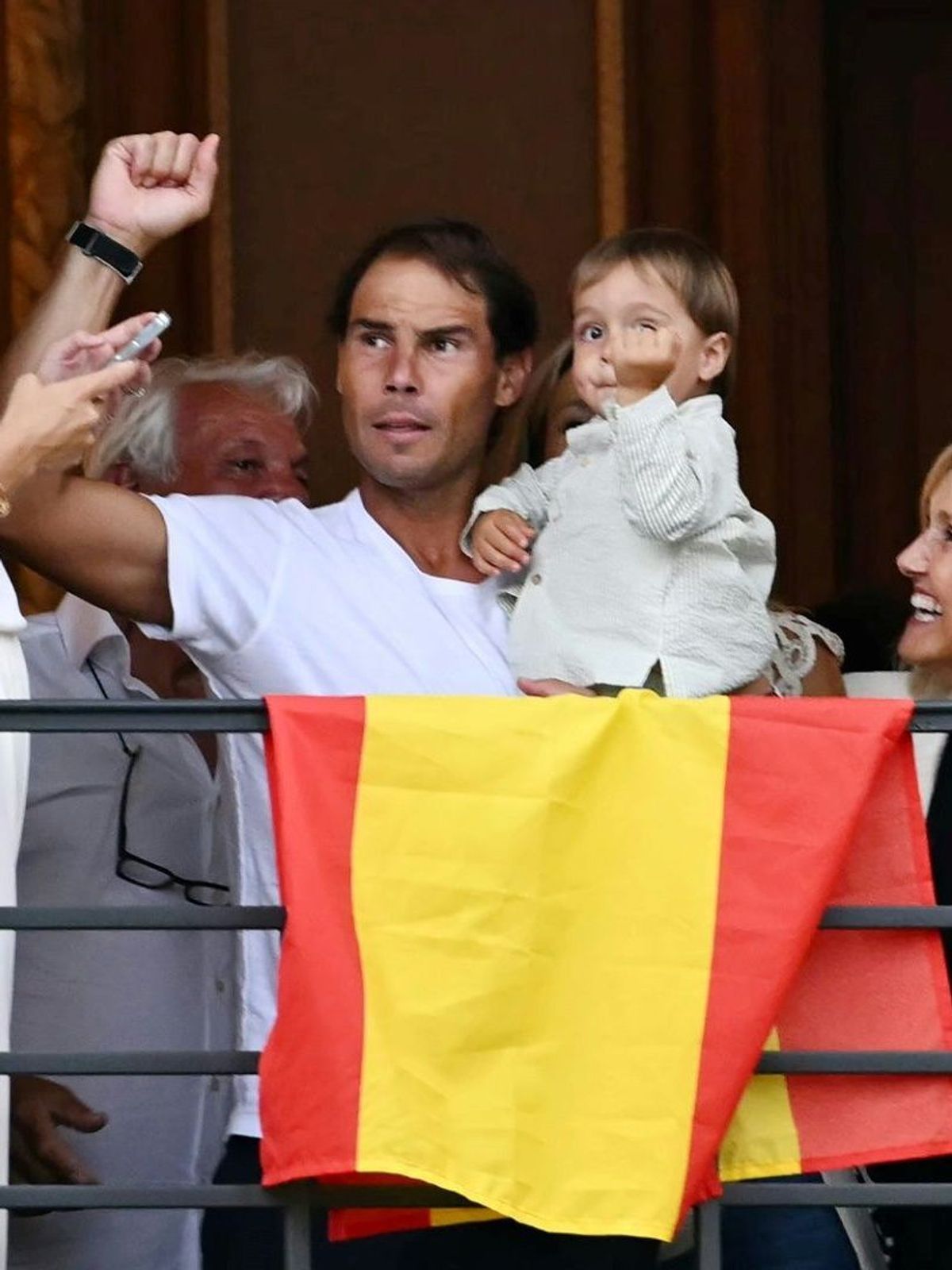 Rafael Nadal im Kreis seiner Familie