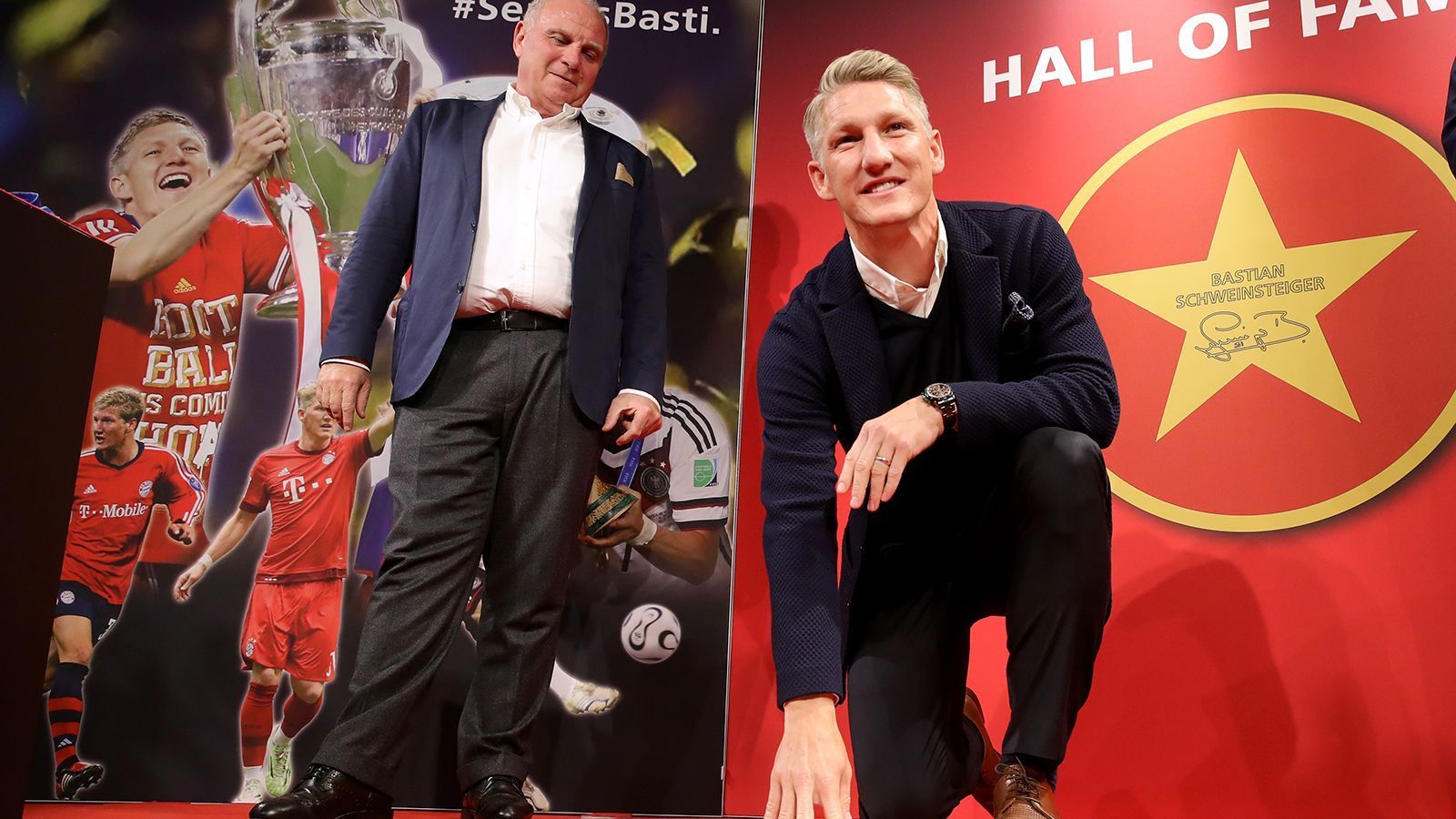 
                <strong>Bastian Schweinsteiger</strong><br>
                Profi vom FC Bayern: von 2002 bis 2015Pflichtspiele (Tore): 342 (45)Erfolge mit dem FC Bayern: 8x Deutscher Meister, 7x DFB-Pokalsieger, 1x Champions-League-Sieger, 1x FIFA-Klubweltmeister
              