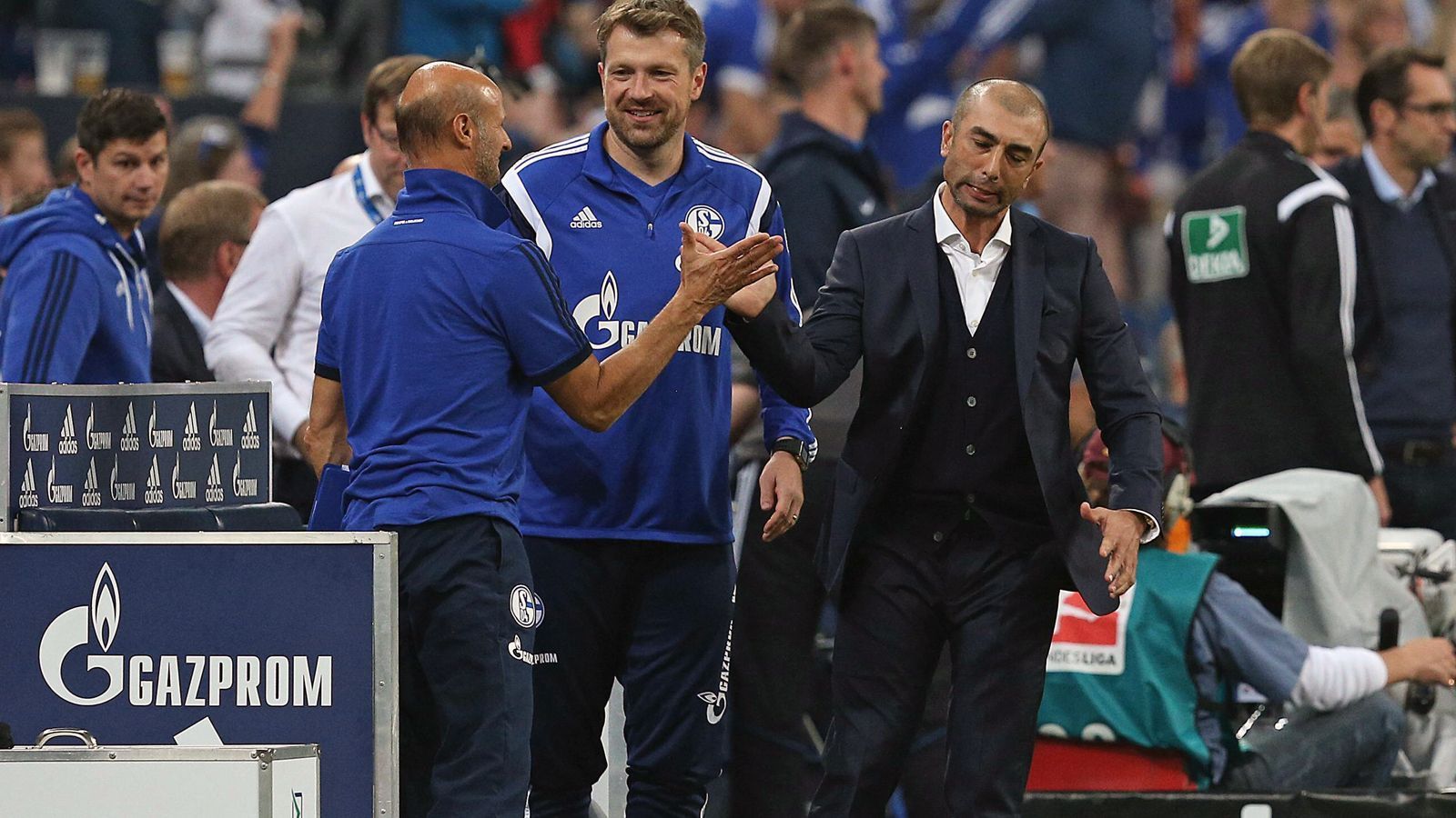 
                <strong>Roberto Di Matteo</strong><br>
                Bundesliga-Debüt als Schalke-Trainer: 18. Oktober 2014 - Begegnung: FC Schalke 04 - Hertha BSC 2:0 
              