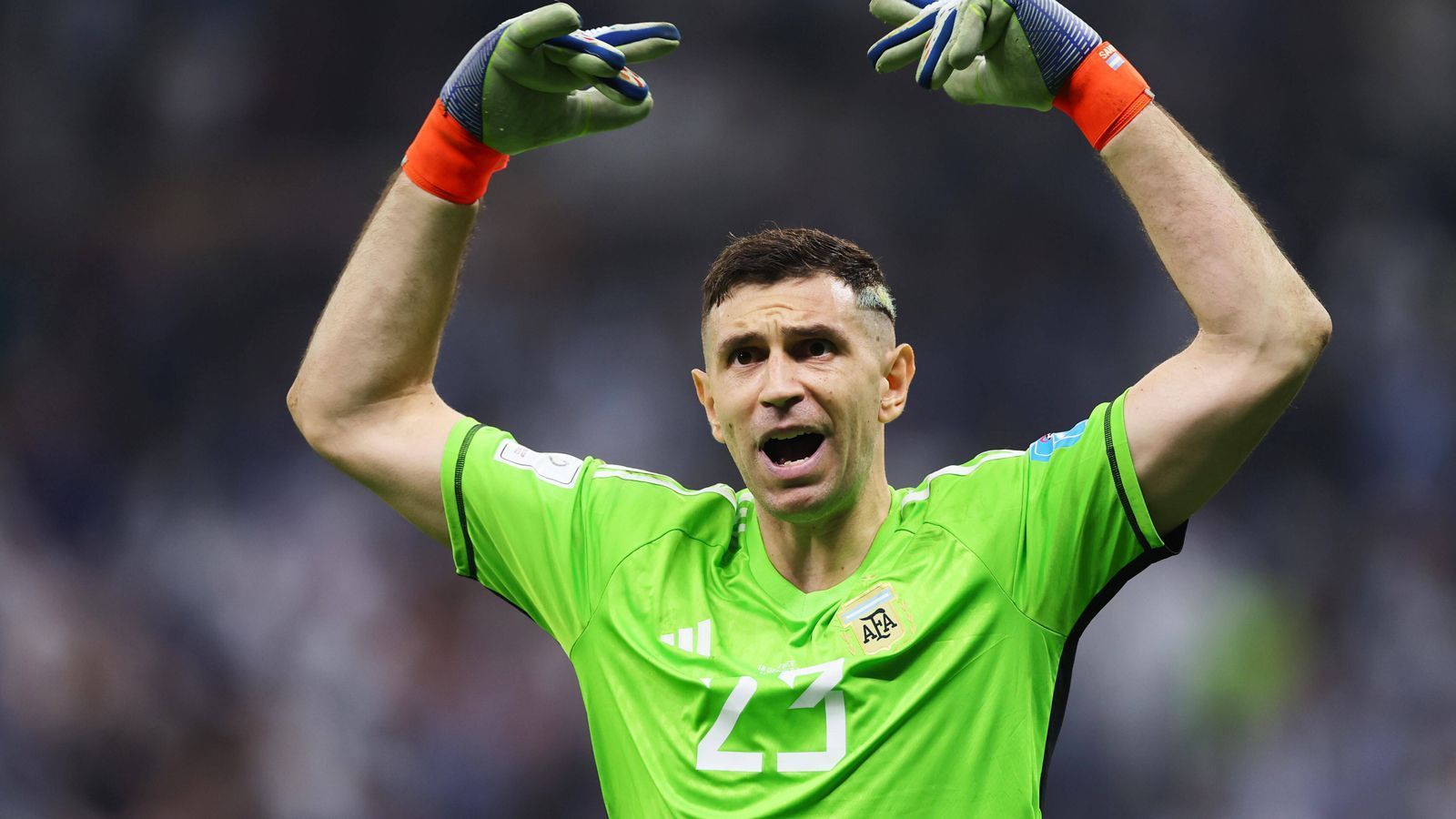 
                <strong>Torwart: Emiliano Martinez (30, Argentinien)</strong><br>
                &#x2022; Einsätze: 7 (690 Spielminuten)<br>&#x2022; Gegentore: 8 (drei Mal zu Null)<br>&#x2022; Länderspiele: 26<br>&#x2022; Verein: Aston Villa<br>
              