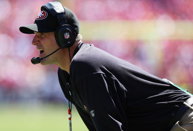 
                <strong>Coach: Jim Harbaugh</strong><br>
                Als Carrolls Intimfeind gilt 49ers-Coach Jim Harbaugh. Die Antipathien zwischen den beiden begannen 2009, als Harbaugh als College-Trainer von Stanford seinen Gegenüber Carroll (damals USC) mit einer 2-Point-Conversion provozierte, obwohl der hohe Sieg von Stanford schon längst feststand.
              