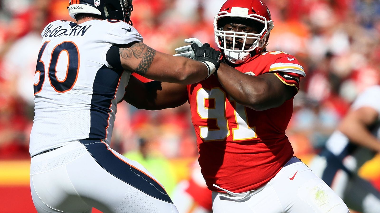 <strong>Derrick Nnadi (2018)</strong><br>Der Defensive Tackle schloss noch nie eine Saison ab, ohne zumindest in das AFC Championship Game zu kommen. Das gelang noch nicht mal Mahomes. 2018 wurde er in der dritten Runde des Drafts verpflichtet.&nbsp;