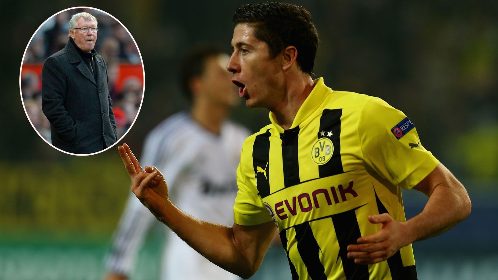 <strong>Robert Lewandowski (Manchester United)</strong><br>Robert Lewandowski sagte im Interview mit "France Football", dass er 2012 vor einem Wechsel zu Manchester United stand. Der Pole spielte sein zweites Jahr beim BVB und sprach mit Sir Alex Ferguson über einen möglichen Transfer. "Ich war sehr interessiert und bereit für einen Wechsel. Aber Dortmund wollte mich nicht gehen lassen", so Lewandowski.&nbsp;