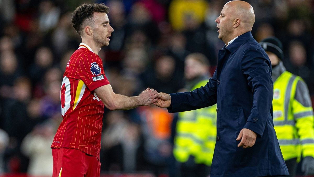 Diogo Jota und Arne Slot arbeiteten eine Saison zusammen