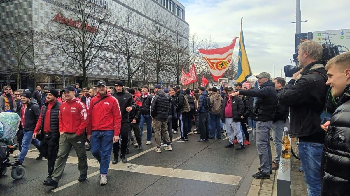 Fan-Demo in Leipzig