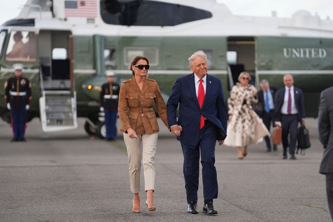 Die "Marine One" flog die Trumps nicht wie geplant den ganzen Weg nach Stansted. (Archivbild)