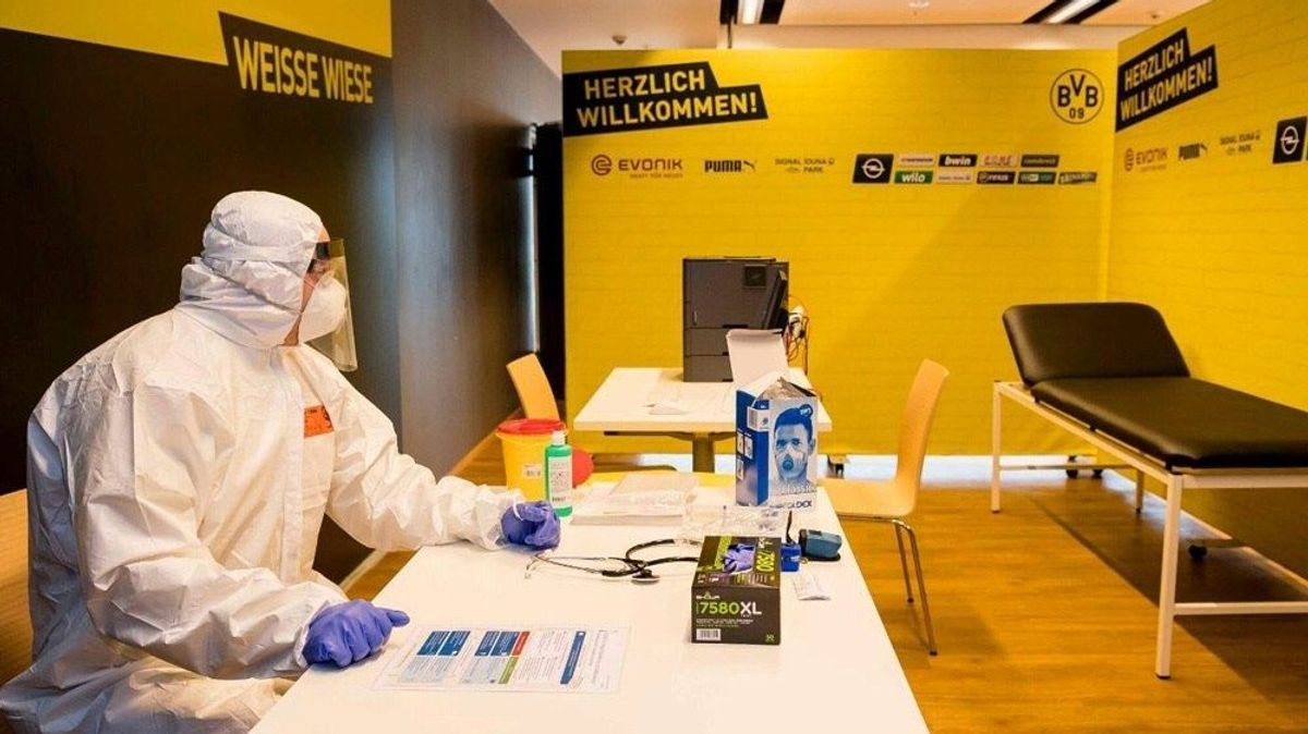 Im Stadion des BVB finden Coronatests statt