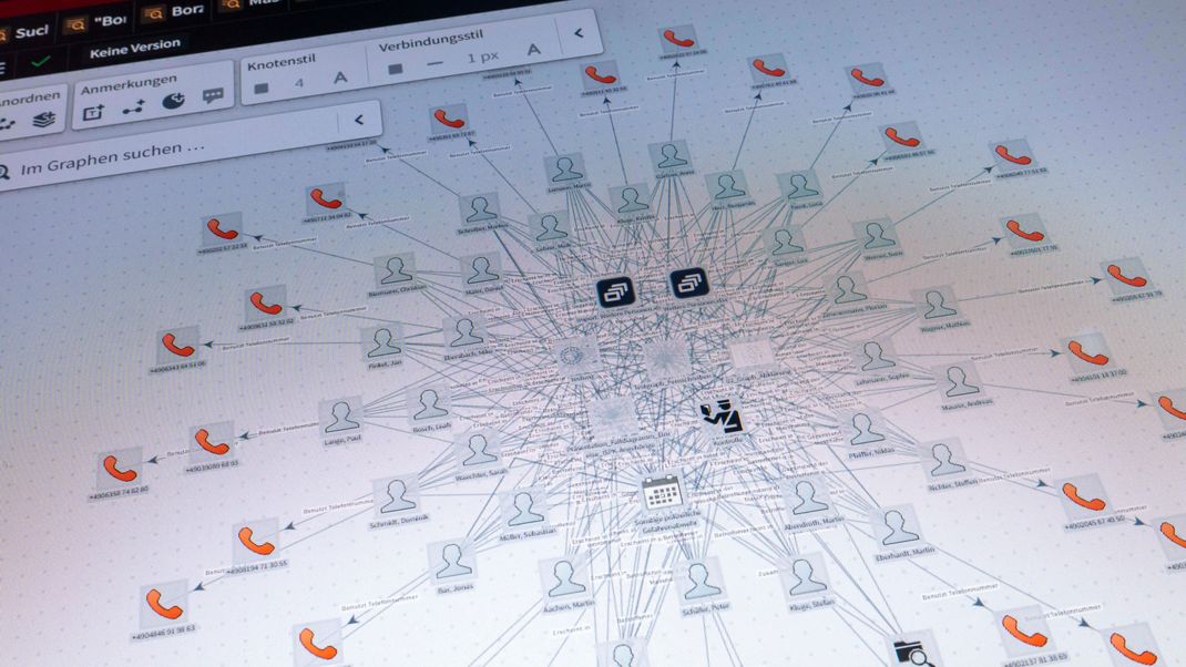 Eine Testversion der umstrittenen Polizeisoftware "VeRA".