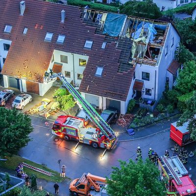 Nach dem Unwetter in Baden-Württemberg - Donaustetten