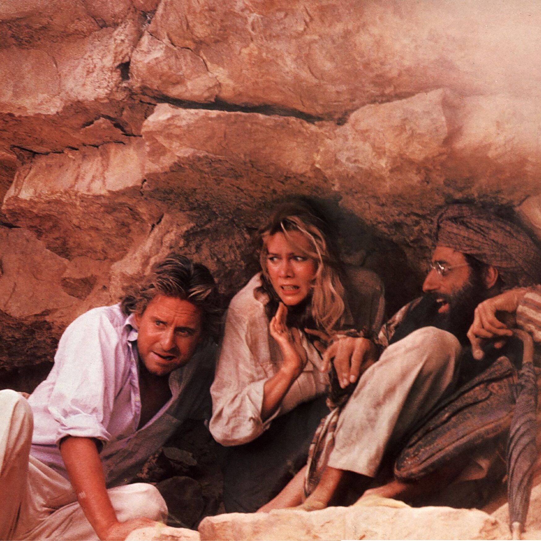 Auf der Jagd nach dem Juwel vom Nil, (THE JEWEL OF THE NILE) USA 1985, Regie: Lewis Teague, MICHAEL DOUGLAS, KATHLEEN TURNER, SPIROS FOCAS