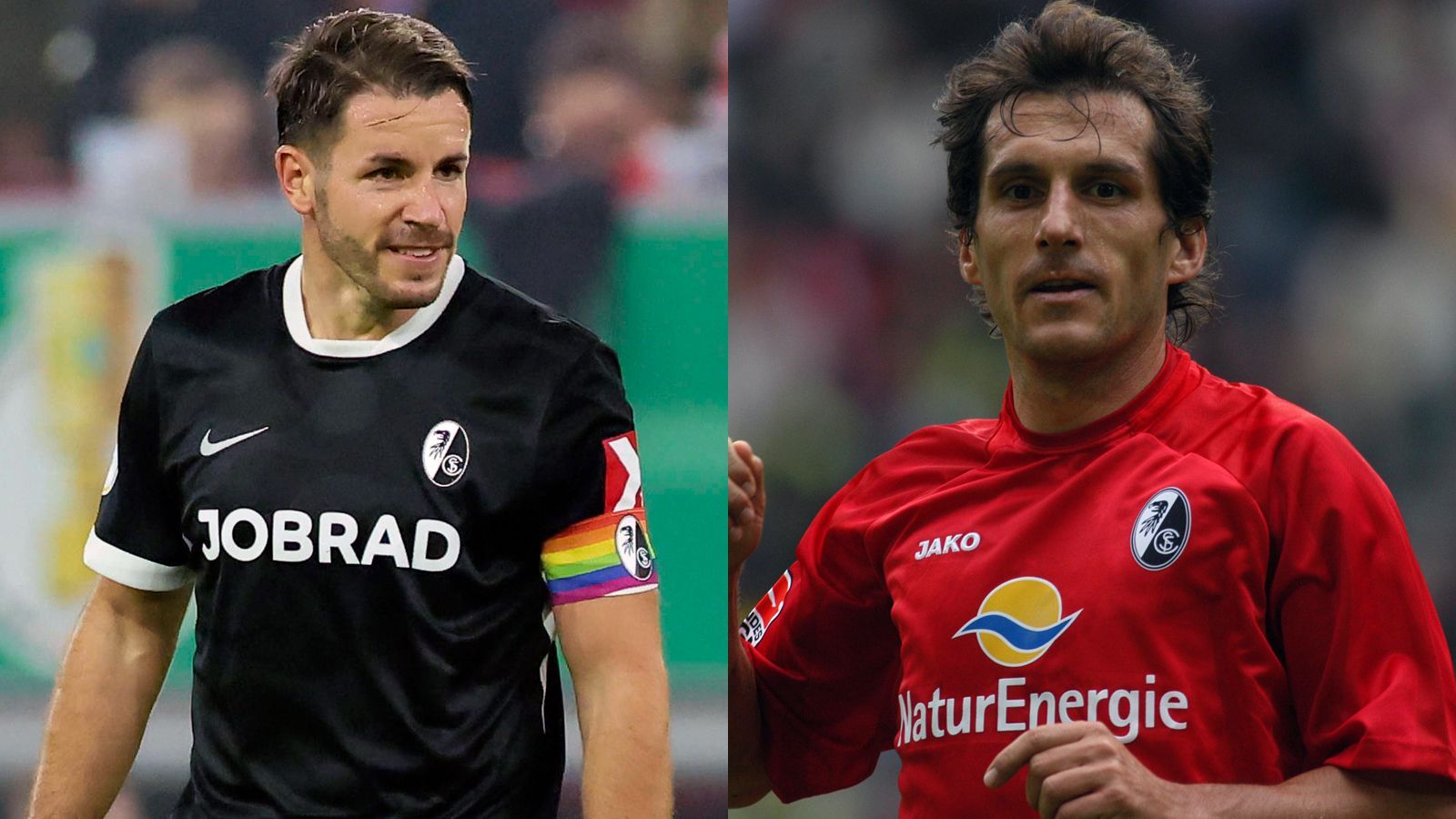 <strong>Rekordspieler SC Freiburg</strong><br>Christian Günter (li.): 440 Spiele, 14 Tore<br>Andreas Zeyer (re..): 440 Pflichtspiele, 46 Tore