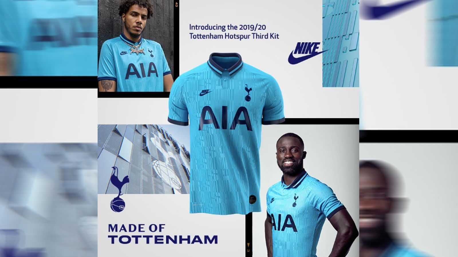 
                <strong>Tottenham Hotspur</strong><br>
                Die Tottenham Hotspur haben ihr Trikot für die Champions League vorgestellt. Das in Hellblau gehaltene Dress ist eine Hommage an die frühen Trikots des Vereins und ist mit einer besonderen "Spurs-Graphik" bedruckt. Erstmals liefen die "Spurs" in diesem Farbton im Jahr 1885 auf. Zum 125-jährigen Bestehen des Vereins im Jahr 2007 wurde das historische Trikot repliziert, Hellblau wird seit 1980 regelmäßig für das dritte Trikot der Londoner verwendet.
              