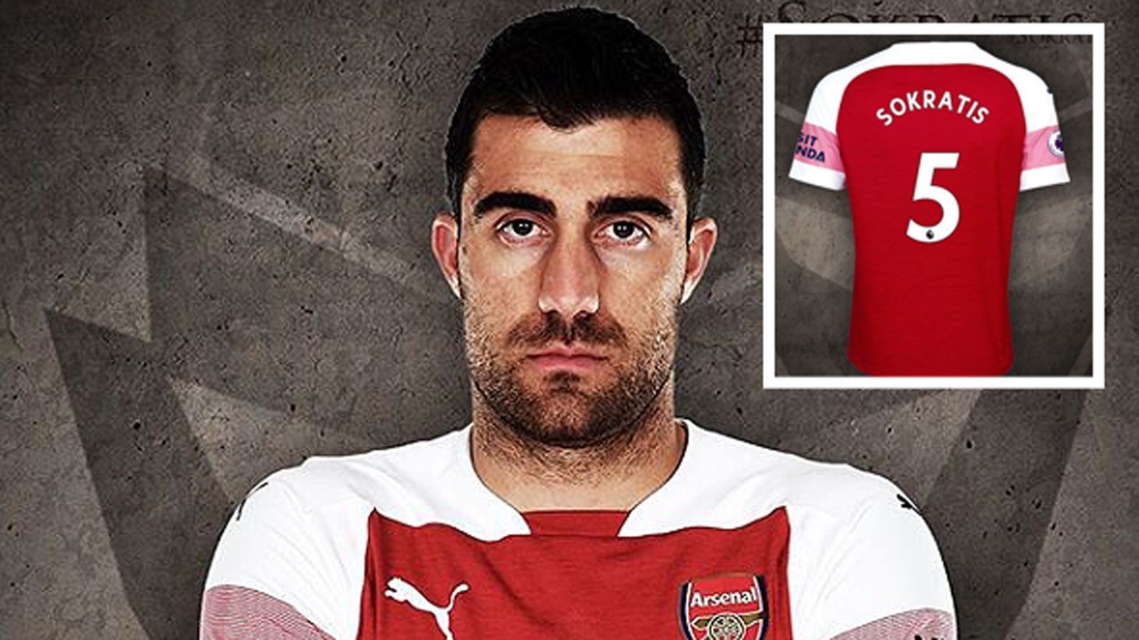 
                <strong>Sokratis (FC Arsenal)</strong><br>
                Rückennummer: 5Transferiert von: Borussia Dortmund
              