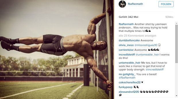 
                <strong>Terron F. Beckham beim Training</strong><br>
                ... auch in der Horizontalen ...
              