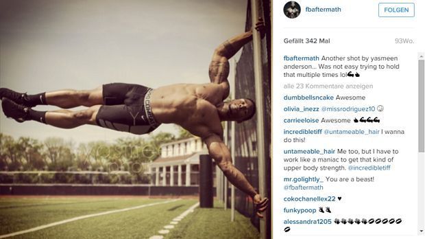 
                <strong>Terron F. Beckham beim Training</strong><br>
                ... auch in der Horizontalen ...
              