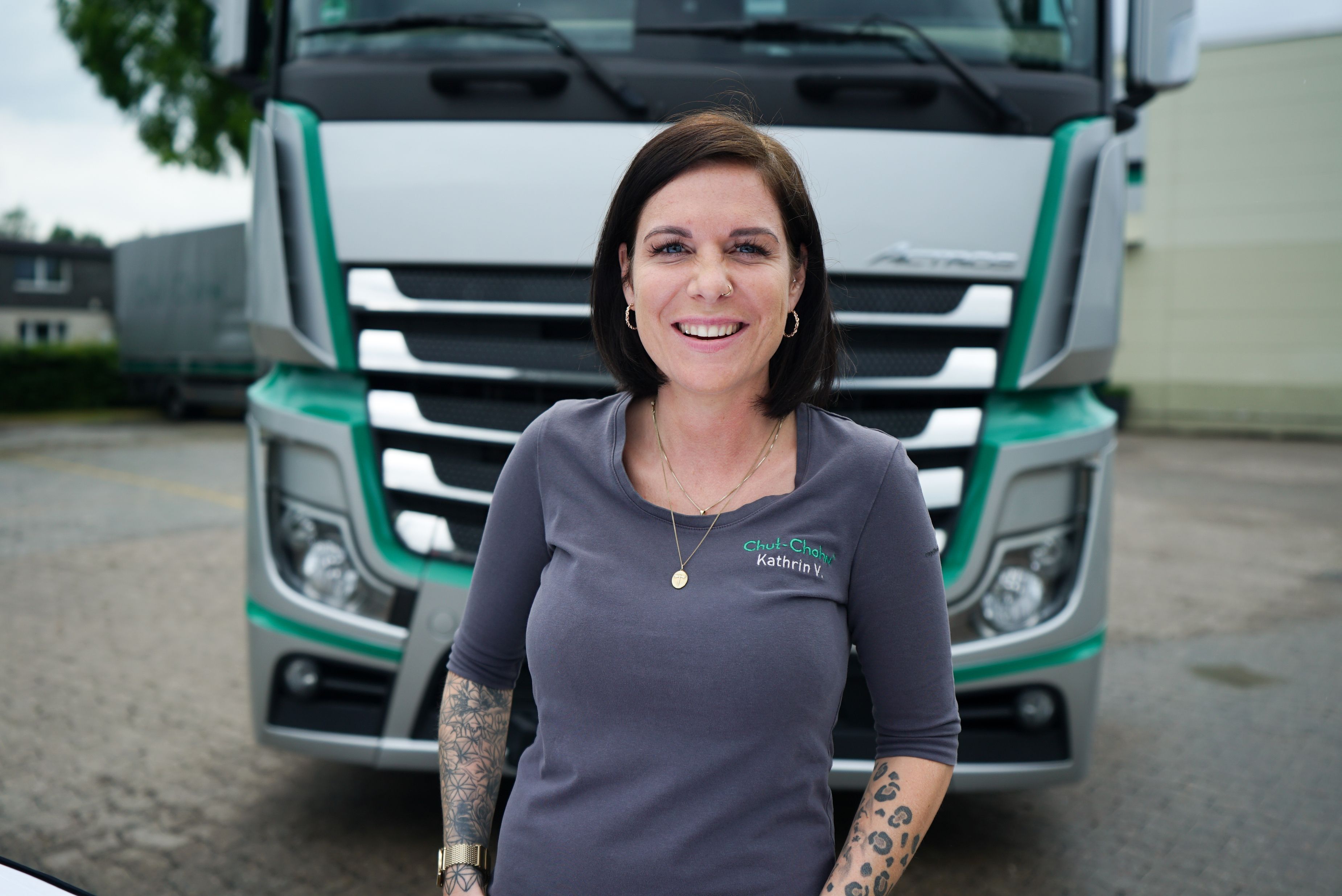 Taff und herzlich: "Trucker Babe" Kathrin