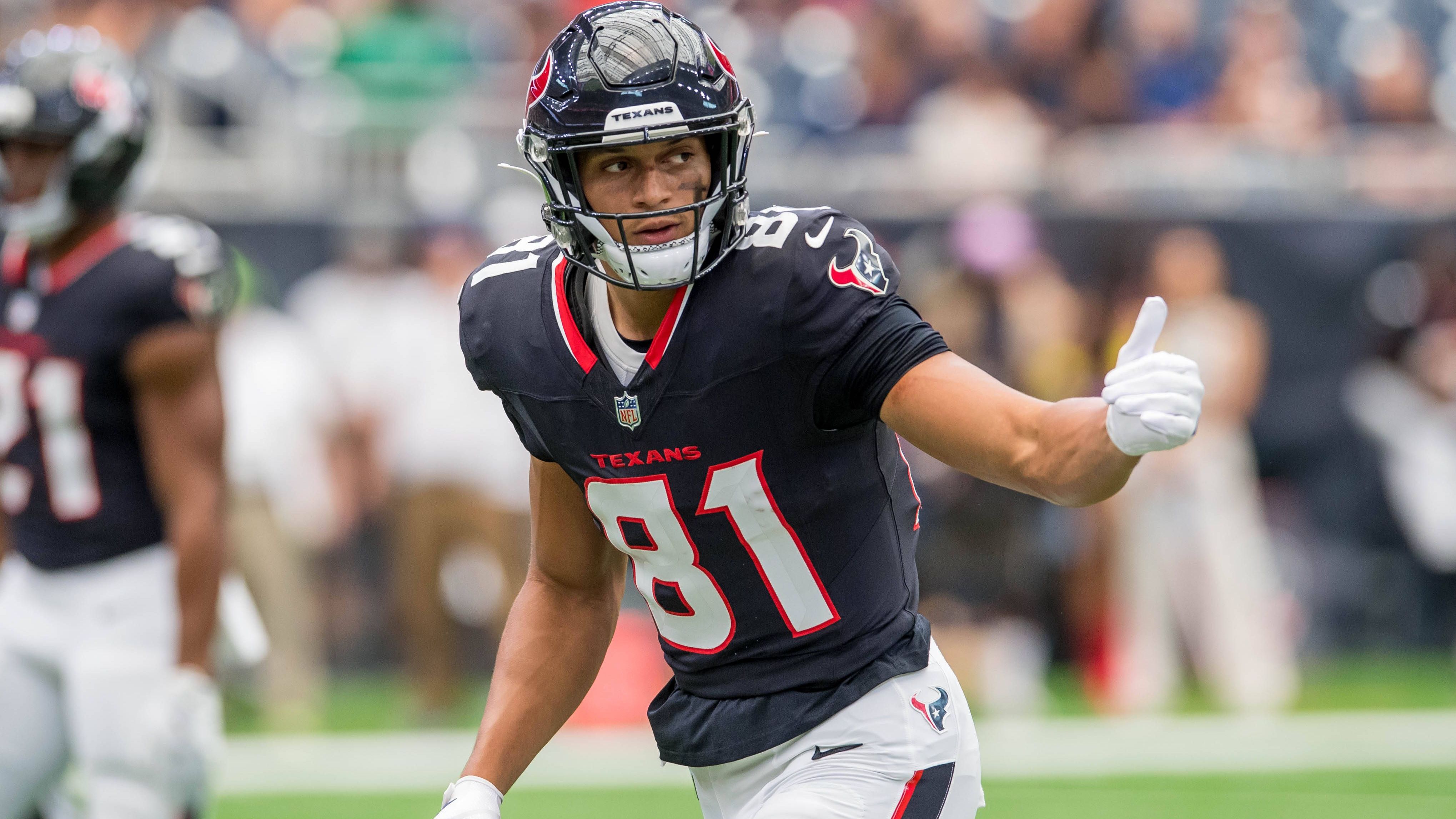 <strong>Platz 15 (geteilt): Jayden Higgins (WR, Houston Texans)</strong><br>Quote: +5.500 (bei einem Einsatz von 100 US-Dollar gewinnt man 5.500 US-Dollar)