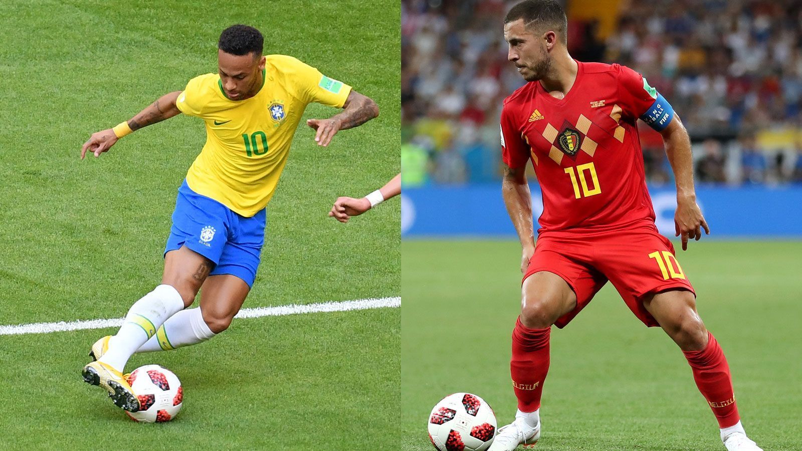 
                <strong>Linksaußen: Neymar vs. Eden Hazard</strong><br>
                Die zwei Superstars im direkten Duell. Neymar startete schwach ins Turnier, machte gegen Mexiko sein bestes Spiel und hat schon vier Scorerpunkte auf seinem Konto. Hazard aber setzt noch einen drauf. Er traf zwei Mal, legte drei weitere Tore auf und ragte aus einer schwachen belgischen Mannschaft gegen Japan heraus. Punkt für Hazard.
              