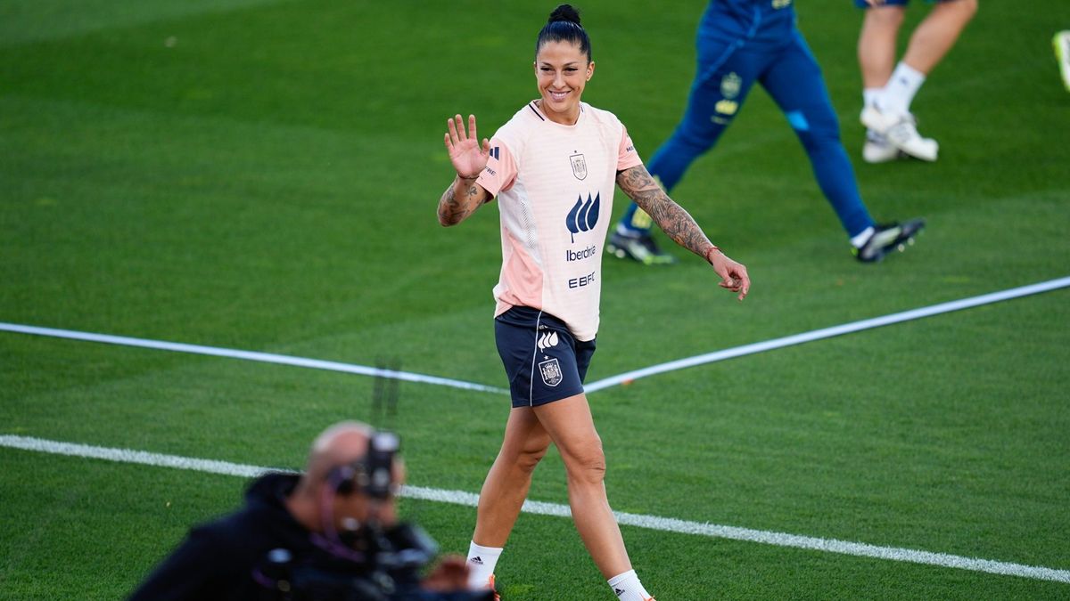 Jennifer Hermoso beim Training der spanischen Frauen