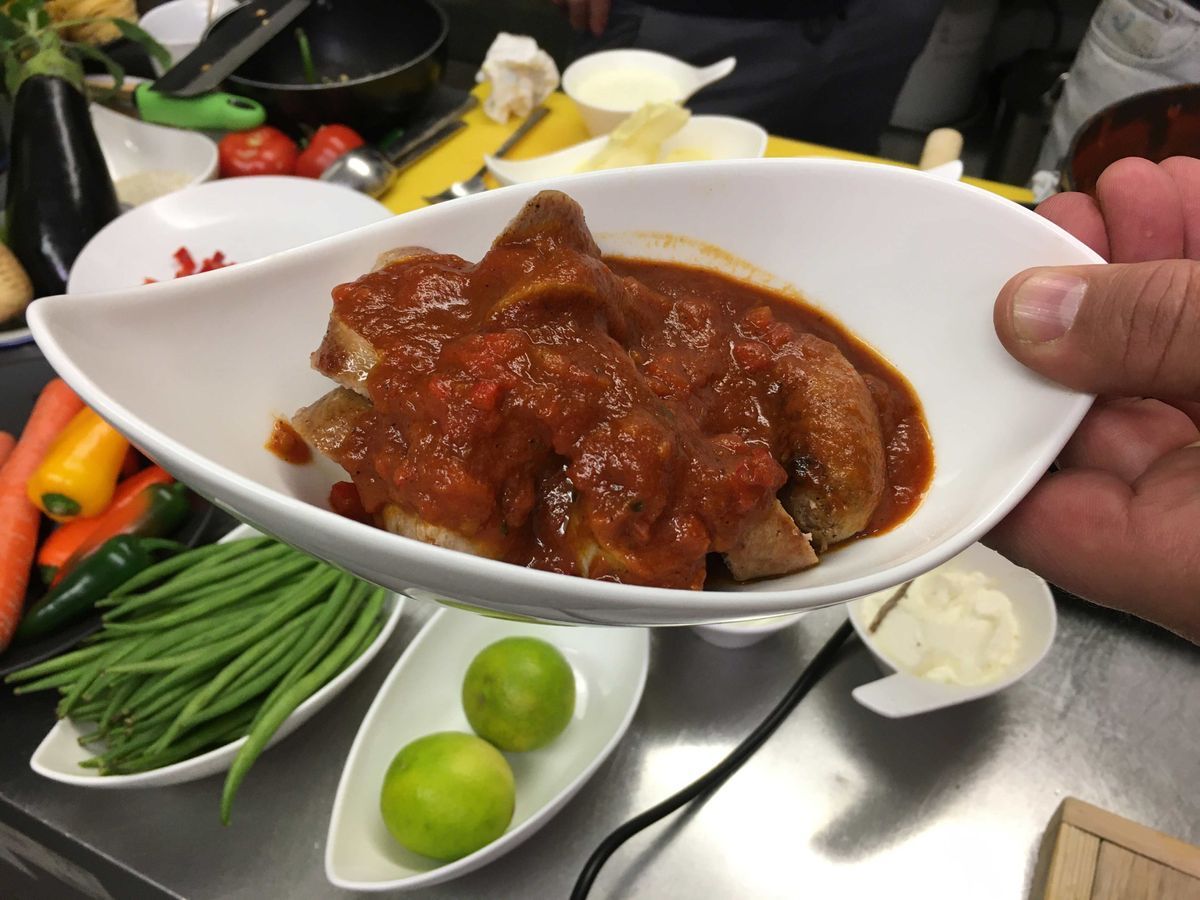 Currywurst mit selbstgemachter Sauce