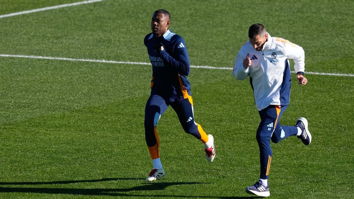 December 31, 2024, Madrid, Madrid, SPAIN: David Alaba during the last 2024 open doors training sassion of Real Madrid at Alfredo Di Stefano stadium on December 31, 2024, in Madrid, Spain. Madrid SP...