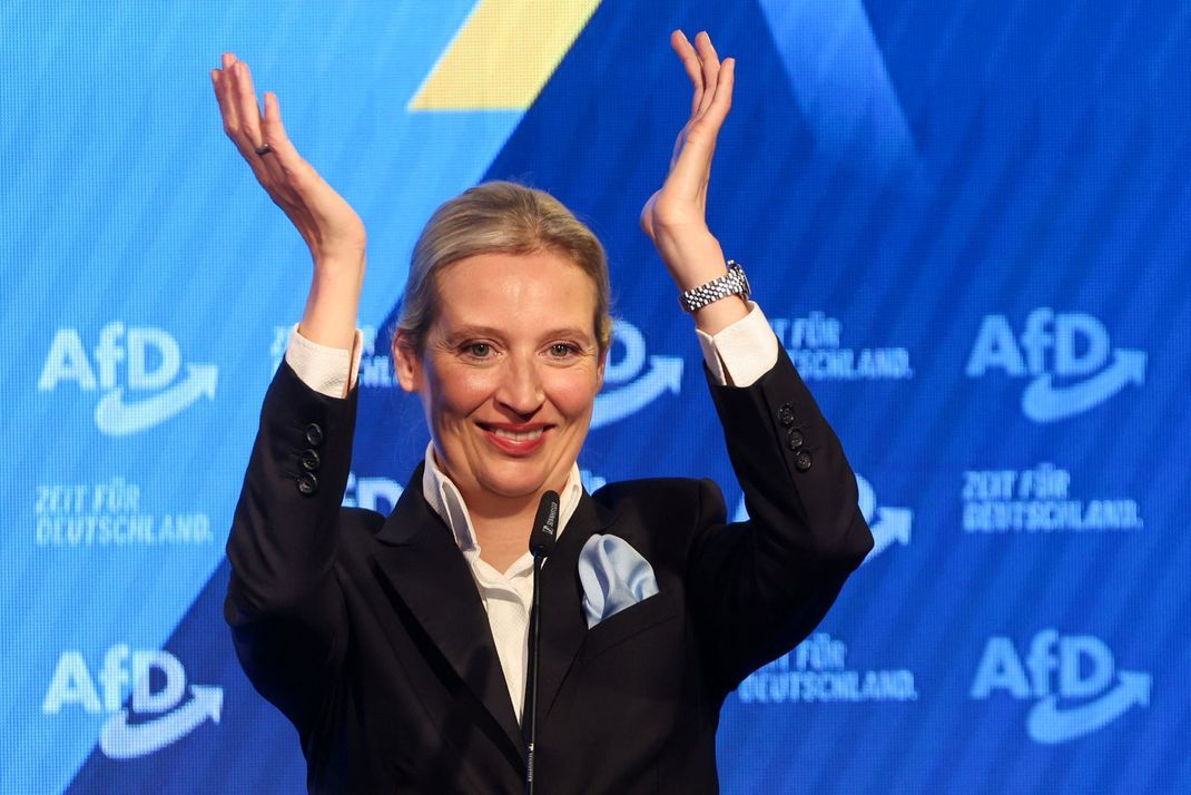 Alice Weidel spricht von einem historischen Ergebnis.