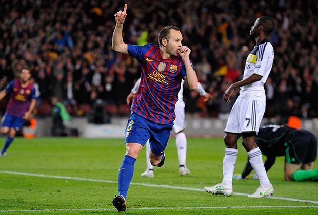 
                <strong>Andres Iniesta</strong><br>
                Ist seit 1996 beim FC Barcelona und dominierte mit Xavi jahrelang das Mittelfeld bei Barca und in der spanischen Nationalelf. Weltmeister, Europameister, sechs Mal Meister, drei Mal Champions-League-Sieger und und und ...
              