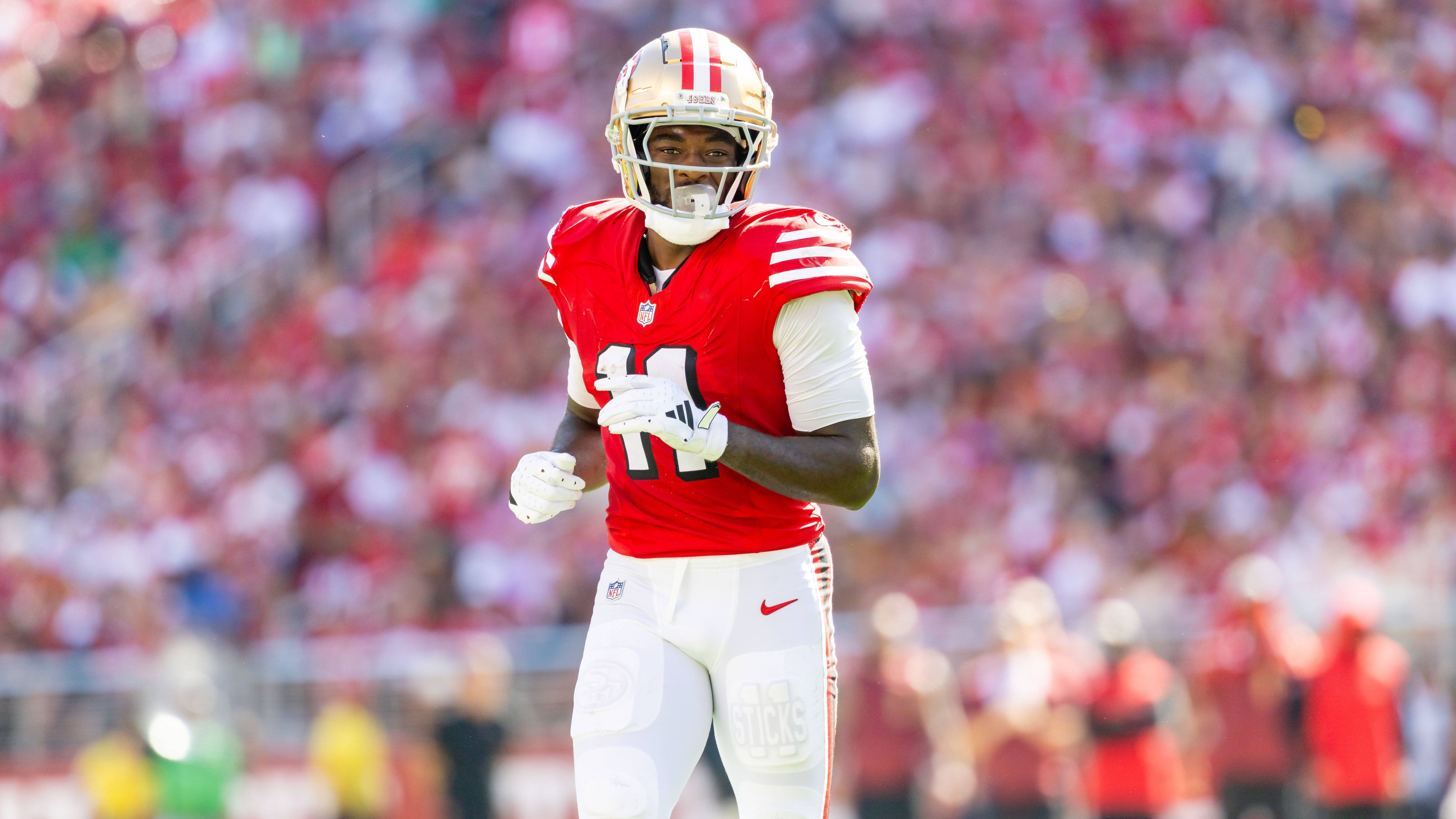 <strong>15. Platz:</strong>&nbsp;Brandon Aiyuk (San Francisco 49ers)<br><strong>Overall-Bewertung:</strong> 87
