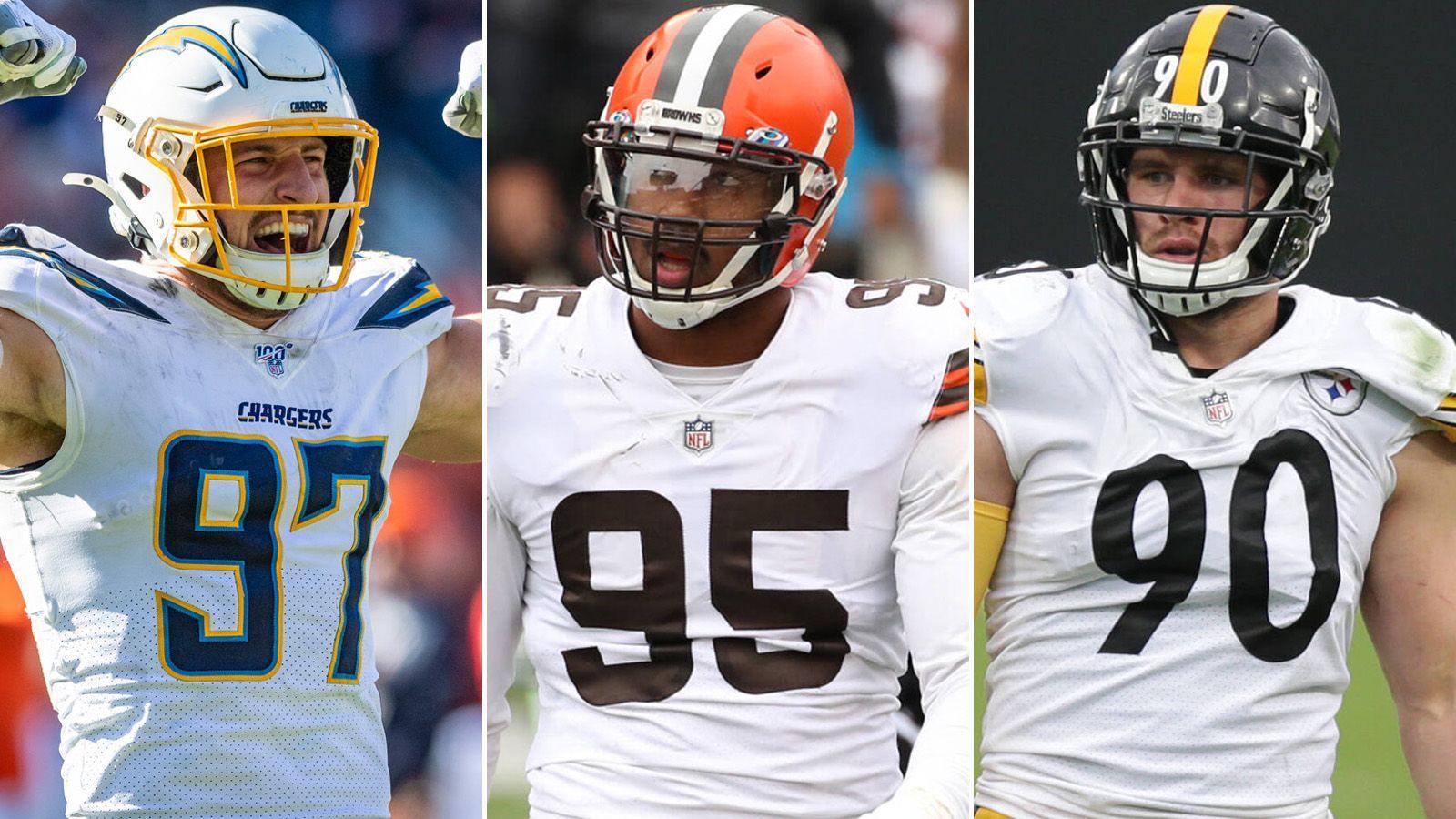 
                <strong>NFL-Umfrage: Die 10 besten Edge Rusher</strong><br>
                Wer sind die besten Quarterback-Jäger der NFL? Eine Umfrage unter 50 namentlich nicht genannten Coaches, Scouts, Spielern und Verantwortlichen der NFL-Teams wollte genau das herausfinden. ran zeigt die Top 10.
              